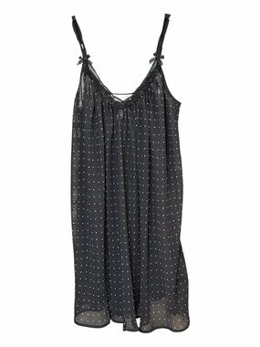 Oscar de la Renta pink label Sleepwear Black Polka Dot Lace-Trim babydoll